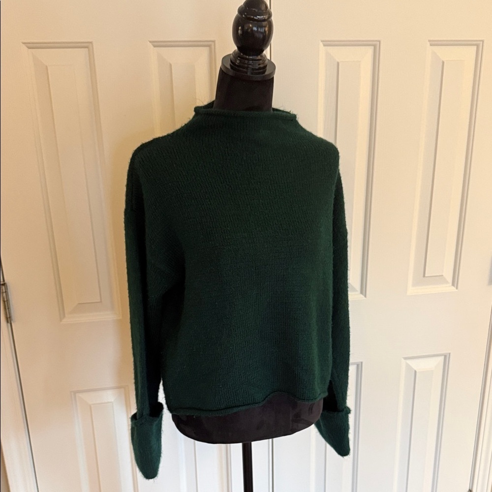 Anthropologie Dark Green Turtleneck Sweater